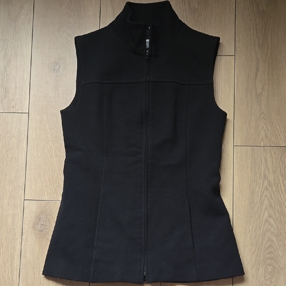 ICEBERG Black Sleeveless Zip-Up Vest SIZE L